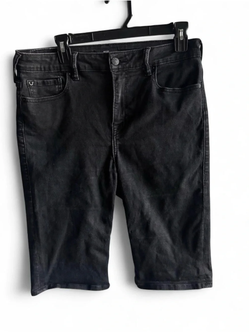 True Religion Men’s Black Denim Jean Shorts